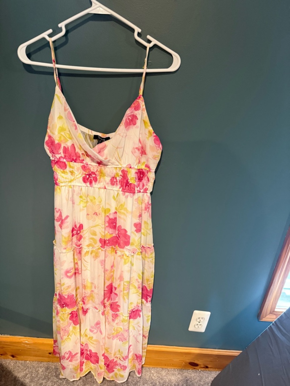 Trixxi Maxi Dress with Pink & Yellow Floral Print
